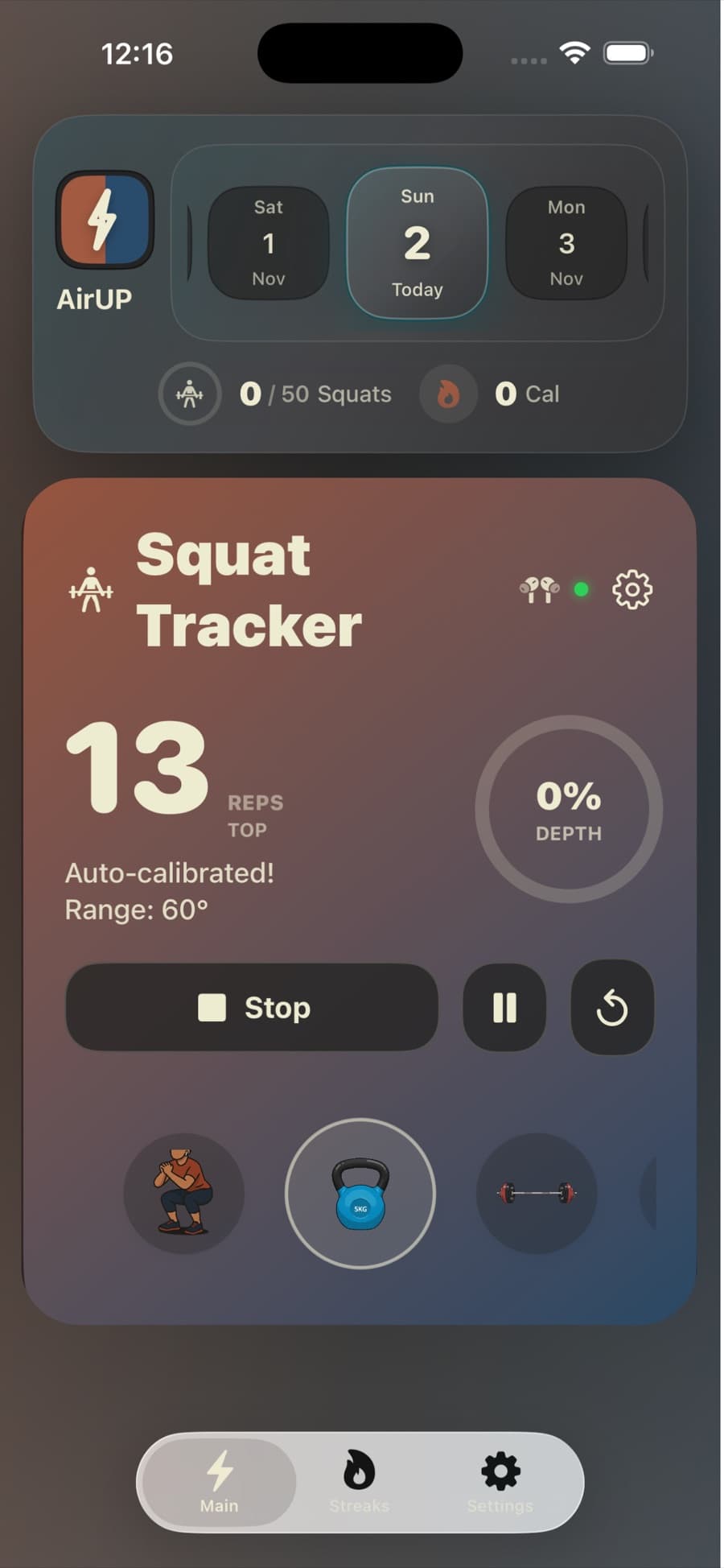 AirUP Reps screenshot